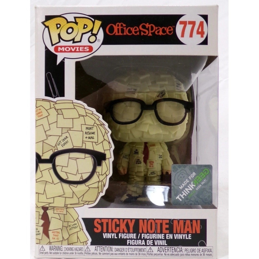Funko Pop Sticky Note Man ThinkGeek Exclusive Office Space Vinyl Figure Toy